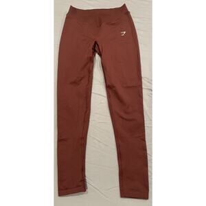 Gymshark Women’s Size S Orange/Red Sweat Seamless Sculpt Leggings Yoga Workout